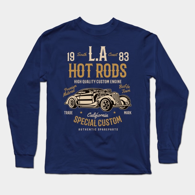 Hot Rods Long Sleeve T-Shirt by lionkingdesign